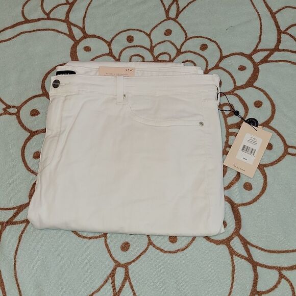 New NYDJ Sheri Ankle Jeans Optic White Plus Size 26 26W - Picture 7 of 12